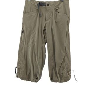 Mountain Hardwear Hiking Capri Pants Women's 6 Lightweight Outdoor Khaki Utility